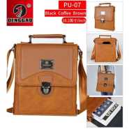DENGGAO 10.2 Inch Leather Messenger Crossbody Shoulder Bag For Men Work Business Casual Adjustable Straps- Multicolor