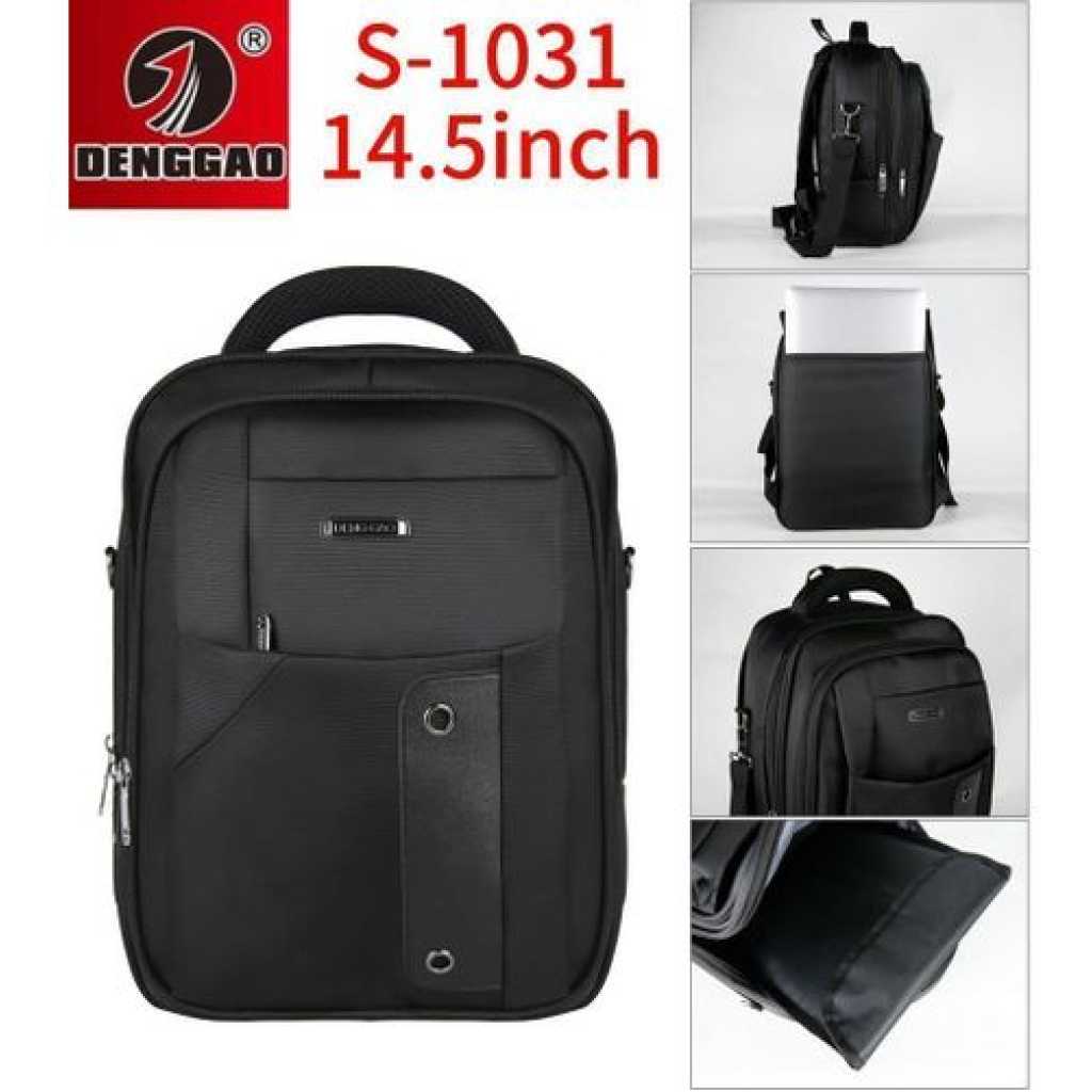 DENGGAO 14 Inch Laptop Backpack, Anti Theft Travel Backpack with USB Charging Port, Water Resistant Lightweight Computer Daypack Fits Macbook Up to 14inch for Women- Black