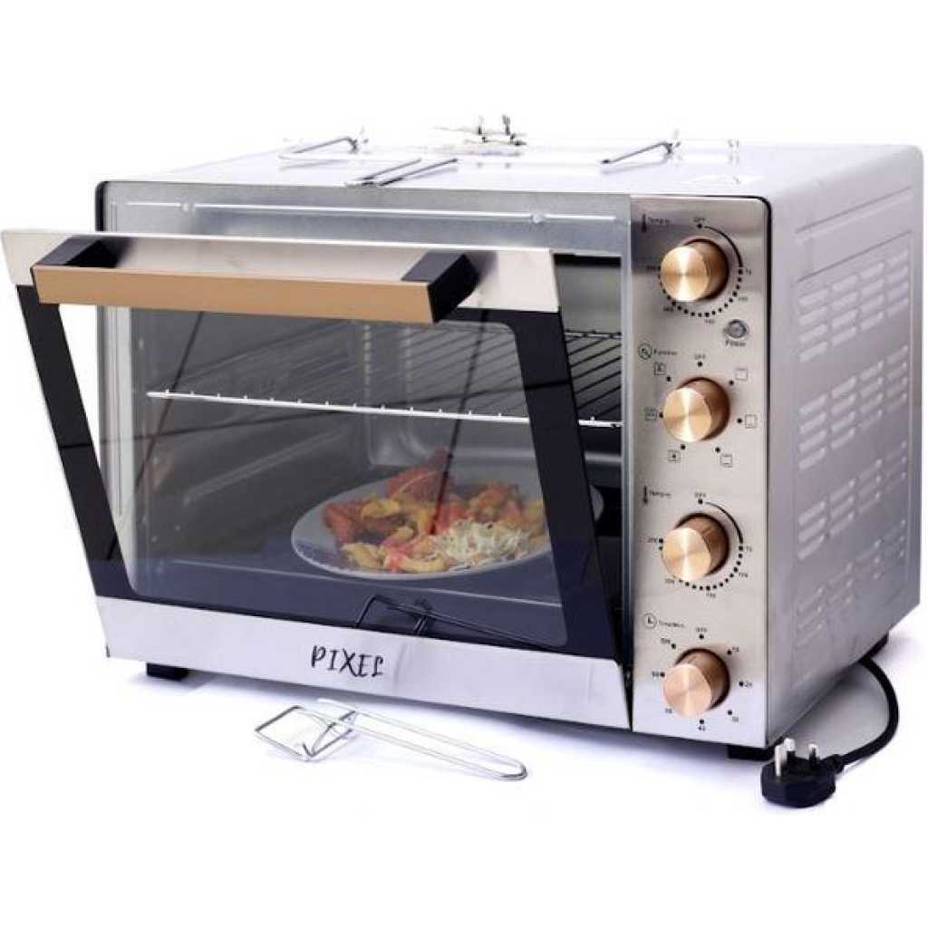 Pixel 60 Litres Convection Rotisserie Oven - Silver Steel