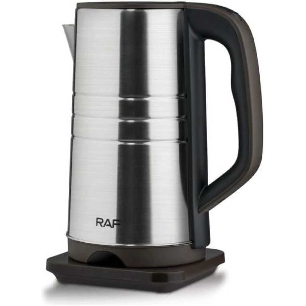 RAF Cross-border Stainless Steel 3.5L Automatic Large Capacity Multi-function Electric Kettle Over Heating Tea Boiler Pot- Silver