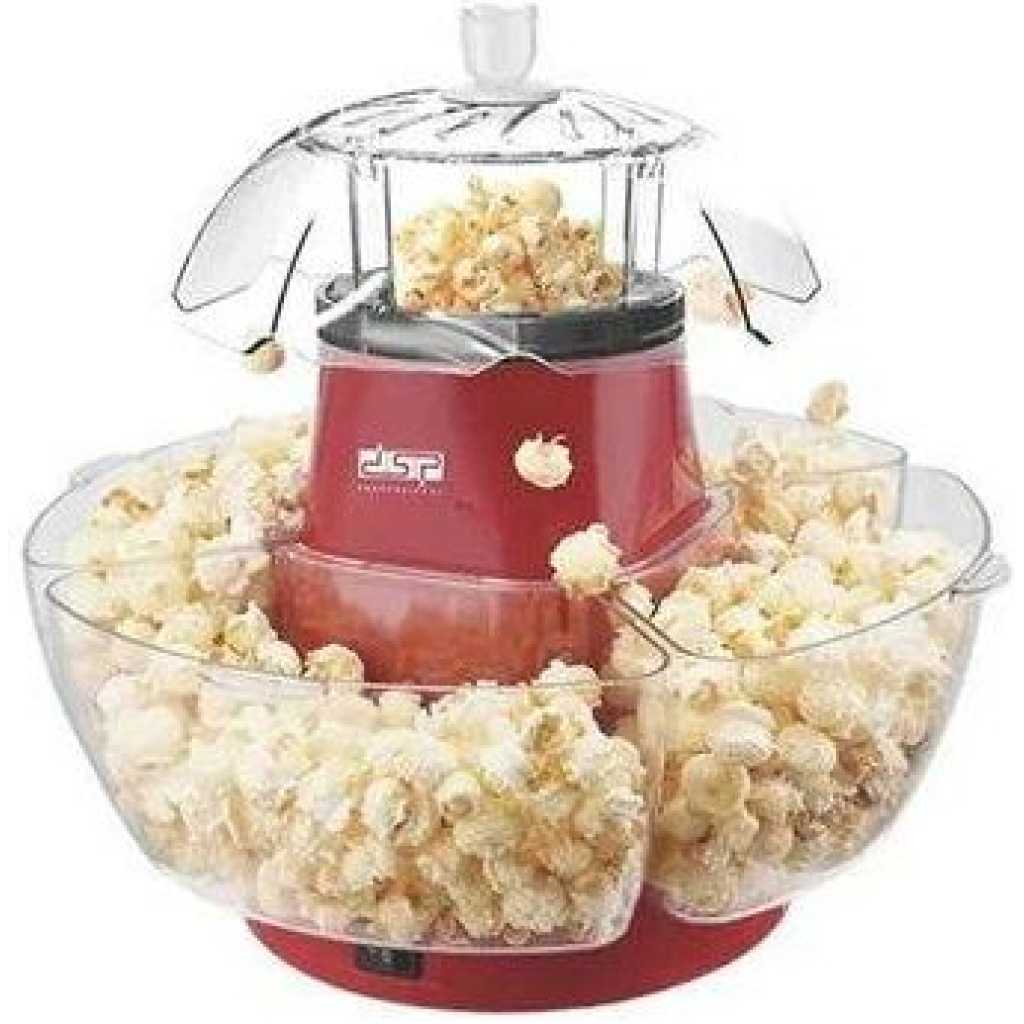 Dsp Popcorn Maker With Detachable Serving Bowls For Making 70 To 80 Grams Of Popcorn-Multicolour
