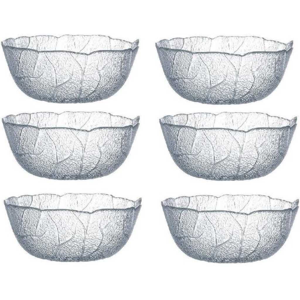 Luminarc Aspen' Ice Cream Salad Fruit Dessert Bowls Diameter 12cm (Pack of 6) -Clear