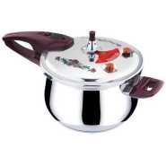 5.5 Litres Stainless Steel Pressure Cooker With Steamer Saucepan Pot- Silver