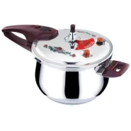 5.5 Litres Stainless Steel Pressure Cooker With Steamer Saucepan Pot- Silver