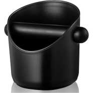 Espresso Knock Box, 4.4 Inch Coffee Knock Box Espresso Dump Bin For Coffee Grounds with Removable Knock Bar and Non-Slip Base Shock-Absorbent Durable Barista Style- Black