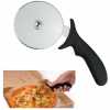 Stainless Steel Pizza Cutter Wheel With Handle- Black