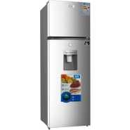 ADH 358 - Litres Fridge, Double Door Refrigerator With Water Dispenser - Silver