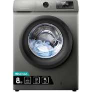 Hisense 8kg Front Loader Washing Machine 1200 RPM, 15 Wash Programs,  WFQP8014EVMT  -  Grey