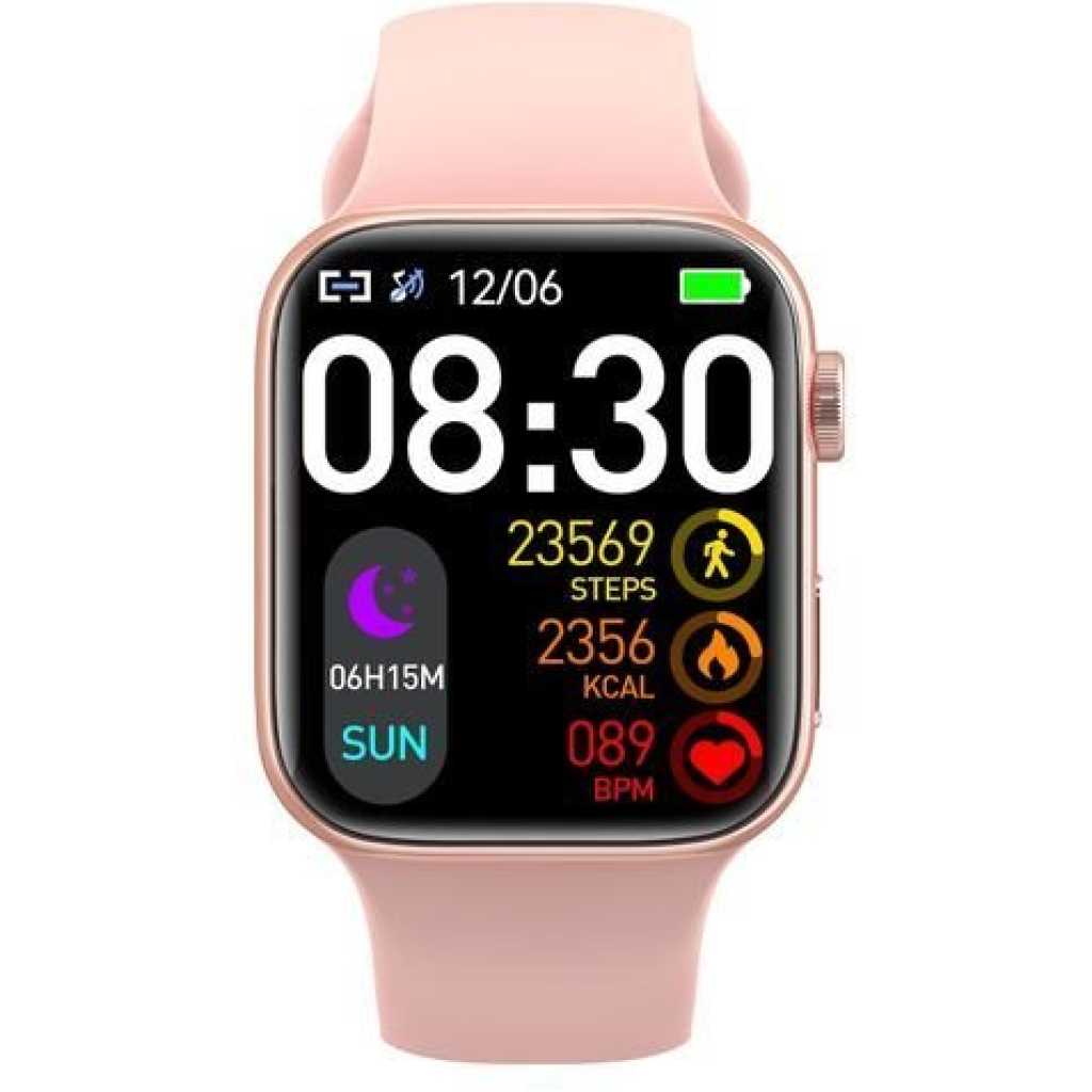 T900 Pro Max L Smart Watch, 2.02 Inch Series 9, Touchscreen, Dustproof, Heart Rate Monitor, Fitness Tracker, Passometer, Sleep Tracker, Countdown, Call Reminder, Answer Call, Blood Oxygen Monitor, Activity Tracker, Push Message, Message Reminder, Dial Call, Sleep Tracker, Alarm Clock, Calender, 5-10 Days Battery Life, For Android & iOS - Pink