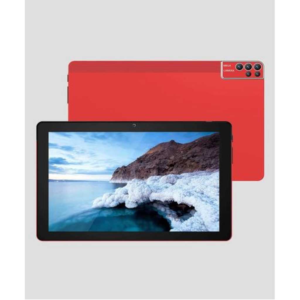 C Idea 10" Smart Tablet CM7000 Plus - 256GB -5G Android HD Face Unlock Tab - 6000mAh Dual-Sim Wi-Fi Zoom Supported 5G Android HD Face Unlock Tablet Sim Wifi Zoom Supported Pc With Bluetooth Keyboard and Protective Case- Multicolor