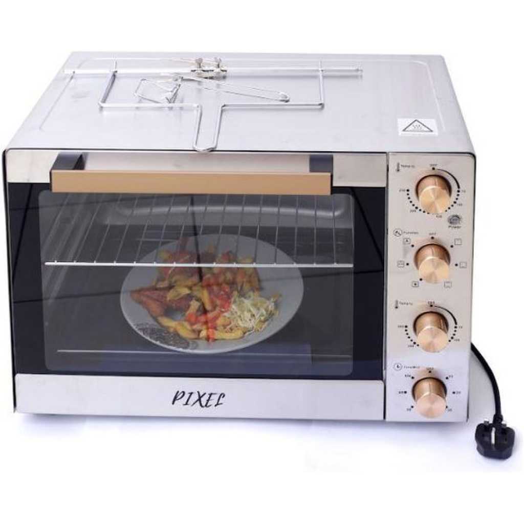 Pixel 60 Litres Convection Rotisserie Oven - Silver Steel