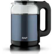 RAF 2 Litre Electric Glass Kettle Cordless with Blue LED Light, Borosilicate Glass, Auto Shut-Off and Boil-Dry Protection- Multicolor