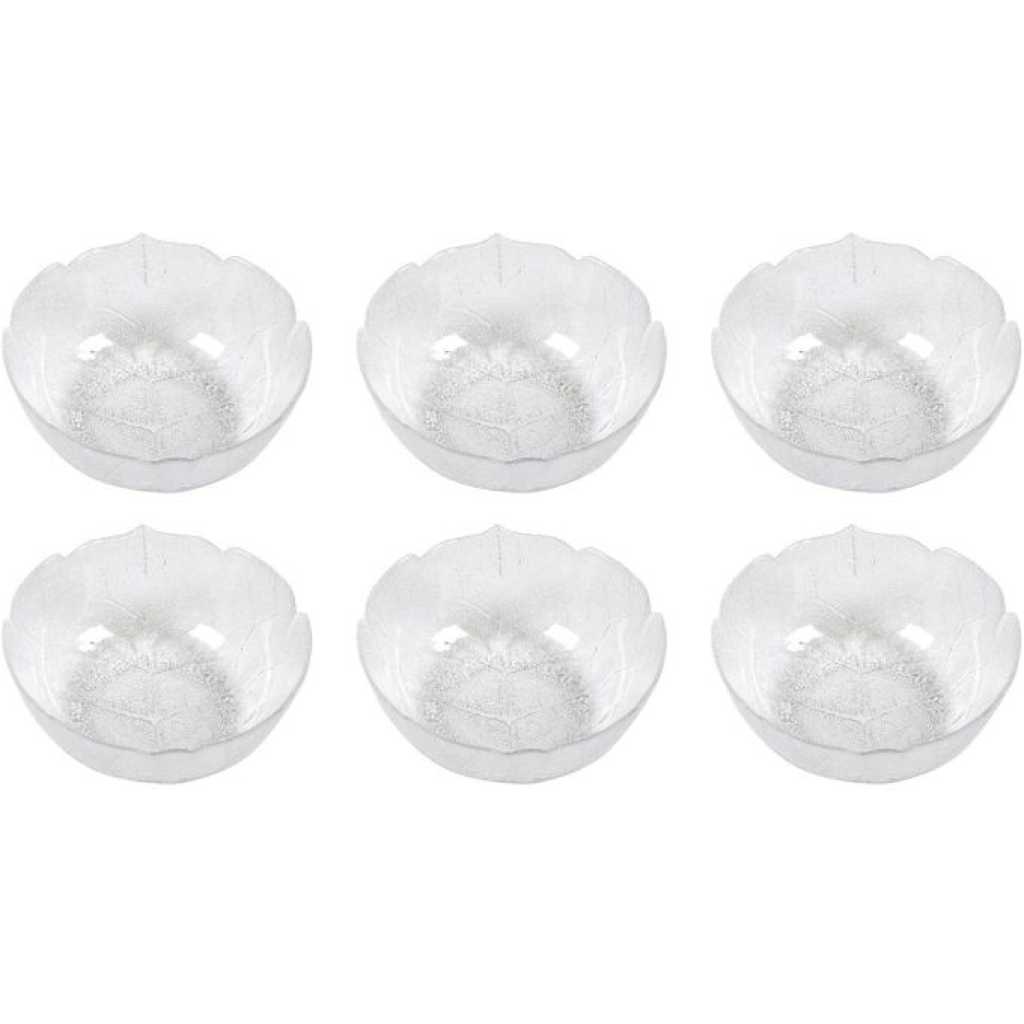 Luminarc Aspen' Ice Cream Salad Fruit Dessert Bowls Diameter 12cm (Pack of 6) -Clear