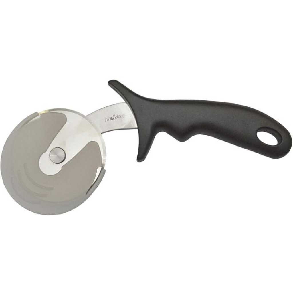 Stainless Steel Pizza Cutter Wheel With Handle- Black
