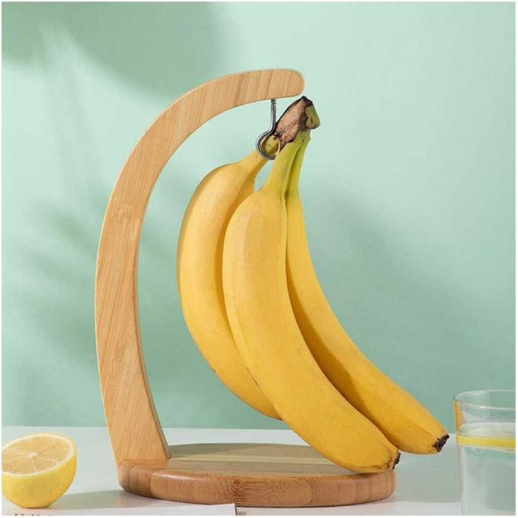 Banana Holder Wood, Banana Tree Banana Stand Fruit Hanger, Grape Hanger Rack Kitchen Organiser for Bananas, Grapes, Tomatoes etc