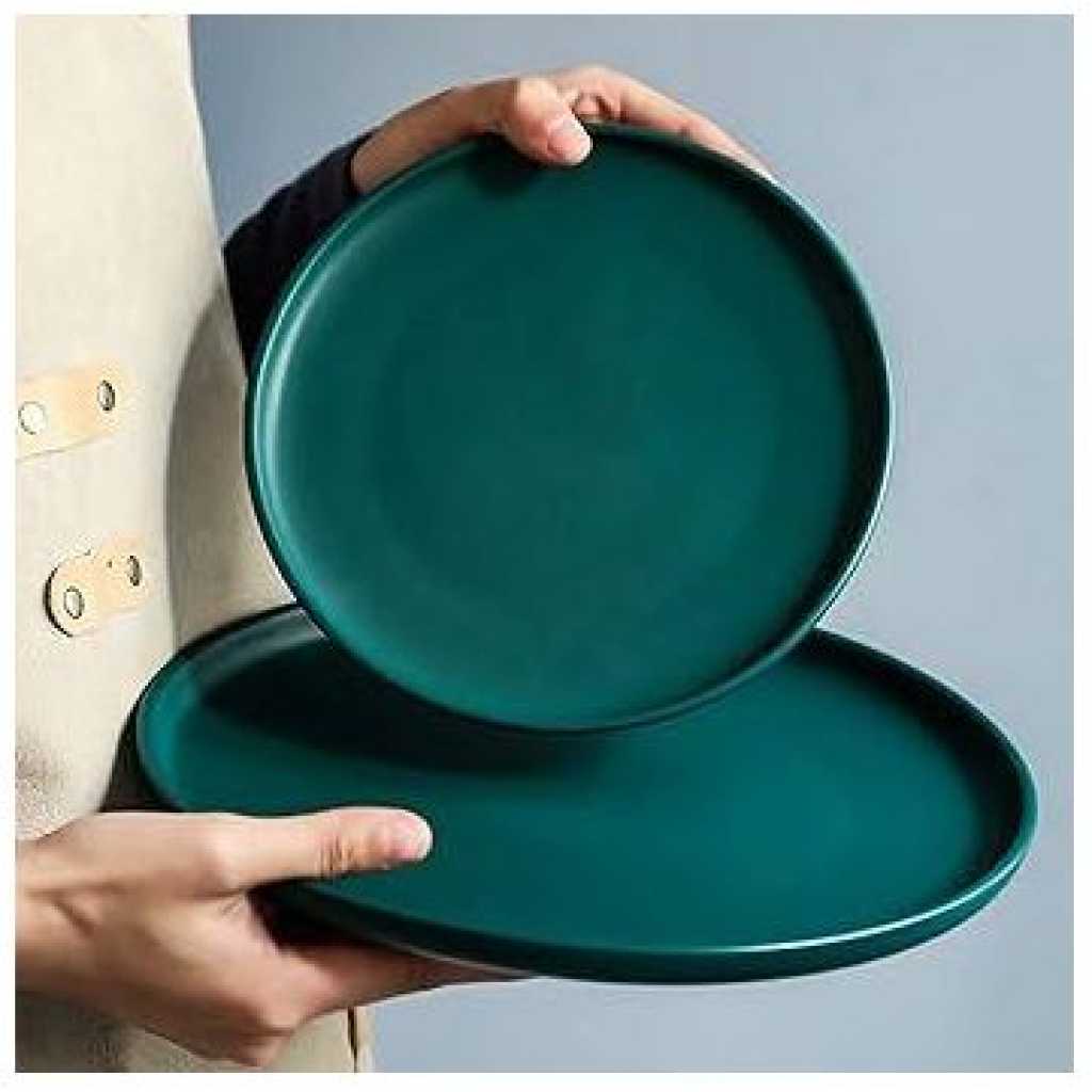 6 Pieces Of 9 Inch Modern Dinner Plates Ceramic Dinnerware Dessert Ceramic Platter Set Microwave And Oven Safe Scratch Resistant Kitchen Porcelain Serving Trays