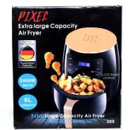 Pixel 6 Litres Healthy Oil Free Air Fryer – Black