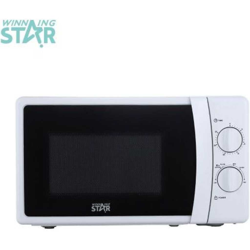 Winning star 20L Micorowave Oven with Mechnical 30 Min Timer Control Countertop Microwave Oven With Grill - White