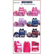 Cartoon Pattern Students Shoulder Backpack Set Of 3 Piece Kids School Bag Lunch Bag Pen Pouch Carrier Bag -Multicolor