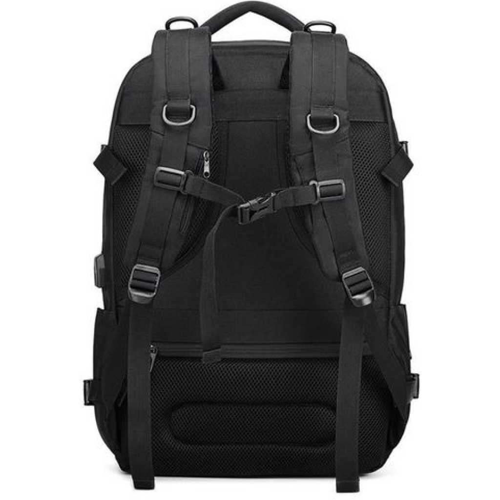 New Men's Business Multifunctional USB Charging Laptop Backpack Water-Repellent Travel School Bag- Multicolor