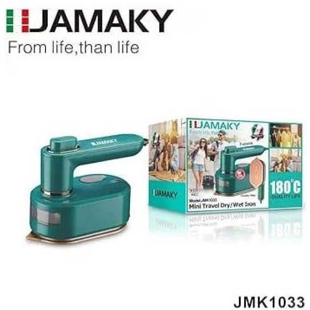 Jamaky Mini Travel Dry And Wet Iron 180C -Green.