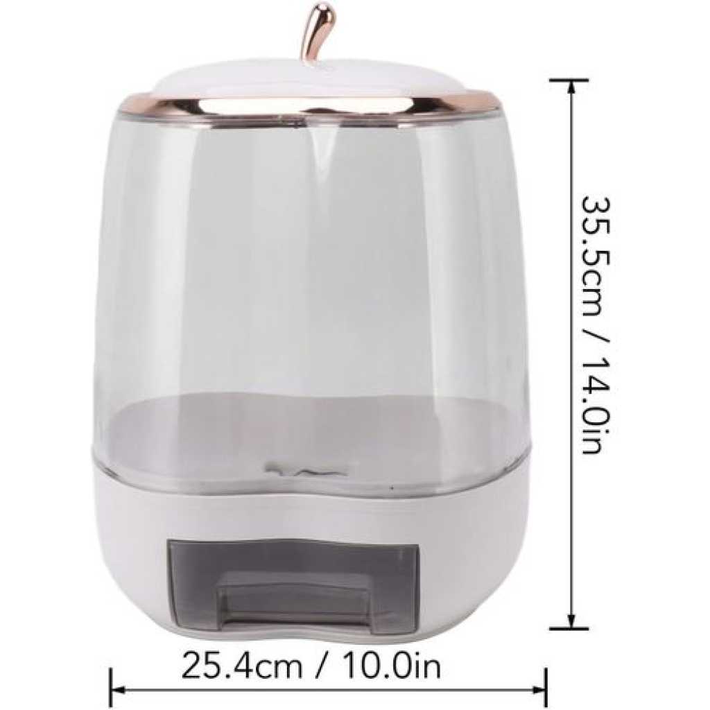 10KG Apple-Shaped Airtight Rice Bucket Sealed Moisture-proof Flour Container Grain Dry Food Dispenser Storage Box Coffee Beans, Insect Repellent, Moisture-proof, Slim, Storage Tank, Kitchen Storage, Rainy Season Protection