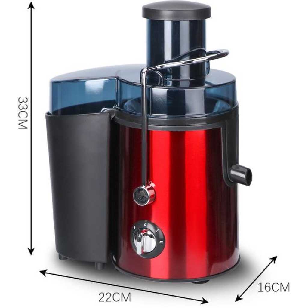 RAF Slow Masticating Juicer Blender Cold Press Juice Maker Vegetable and Fruit Juicer Extractor Higher Juicer Yield and Drier Pulp Making Juice, Jam and Sorbet BPA-Free -Red