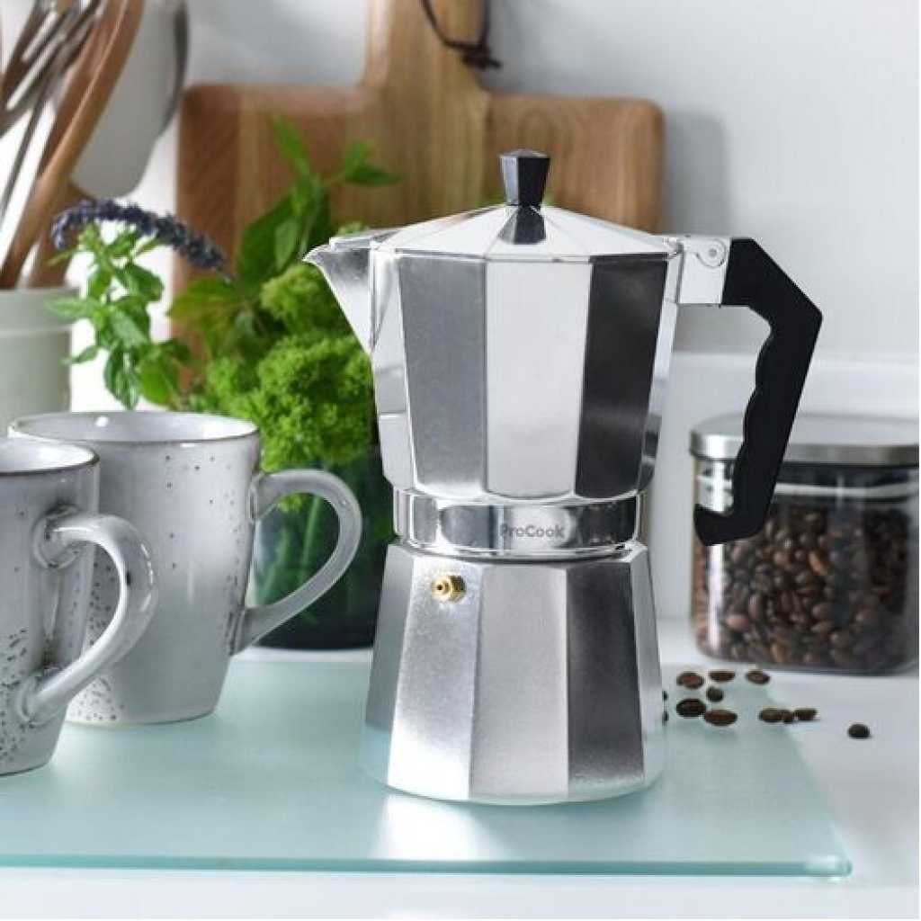 Moka Express Iconic Stovetop Espresso Maker, Makes Real Italian Coffee, Moka Pot 9 Cups (14 Oz - 420 Ml), Aluminium, Silver