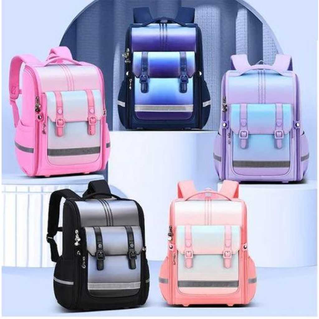 16 Inch Fashion School Bags Kids Backpack Many Pockets Waterproof Lightweight School Bags - Multicolor