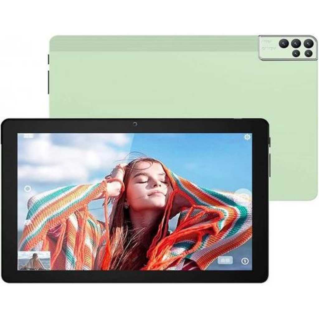 C Idea 10" Smart Tablet CM7000 Plus - 256GB -5G Android HD Face Unlock Tab - 6000mAh Dual-Sim Wi-Fi Zoom Supported 5G Android HD Face Unlock Tablet Sim Wifi Zoom Supported Pc With Bluetooth Keyboard and Protective Case- Multicolor