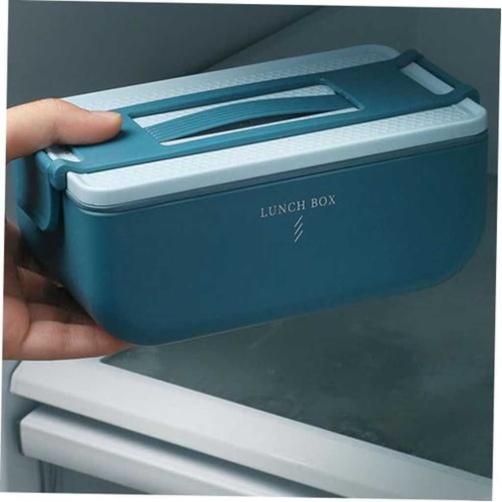 Rectangle Bento Leak-Proof Lunch Box Portable PP Double Layer Storage Food Container For Kids And Adults Fridge Microwave Dinnerware -Multicolor