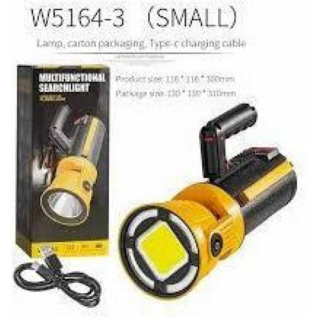 Multi-Function Portable LED Searchlight COB Support Mobile Phone Charging Hand Held Flash Torch Light Waterproof Camping -Multicolor