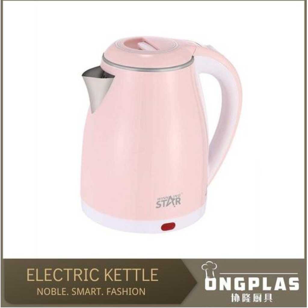 Winningstar 1.8 Litre Quick Boiling Double Layer Stainless Steel Electric Kettle- Multicolor.