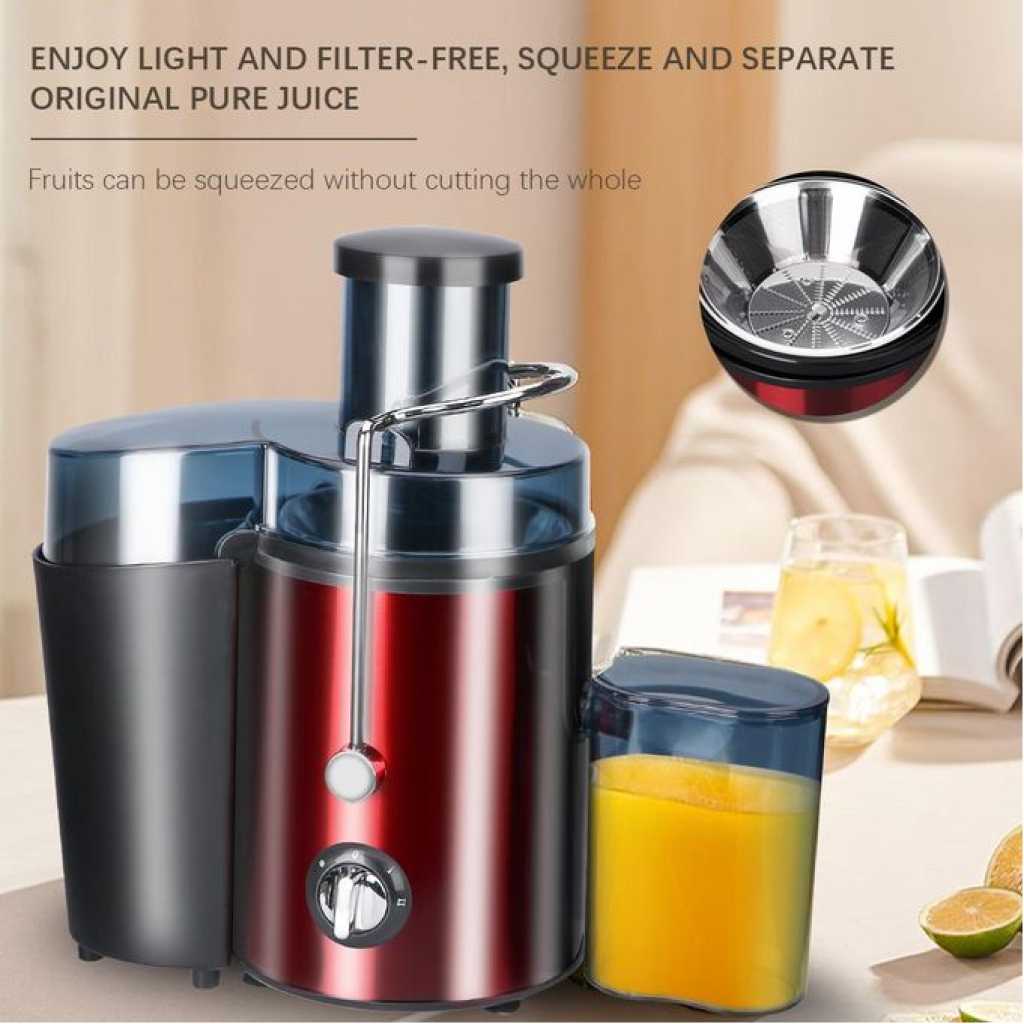 RAF Slow Masticating Juicer Blender Cold Press Juice Maker Vegetable and Fruit Juicer Extractor Higher Juicer Yield and Drier Pulp Making Juice, Jam and Sorbet BPA-Free -Red