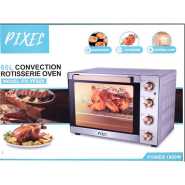 Pixel 60 Litres Convection Rotisserie Oven - Silver Steel