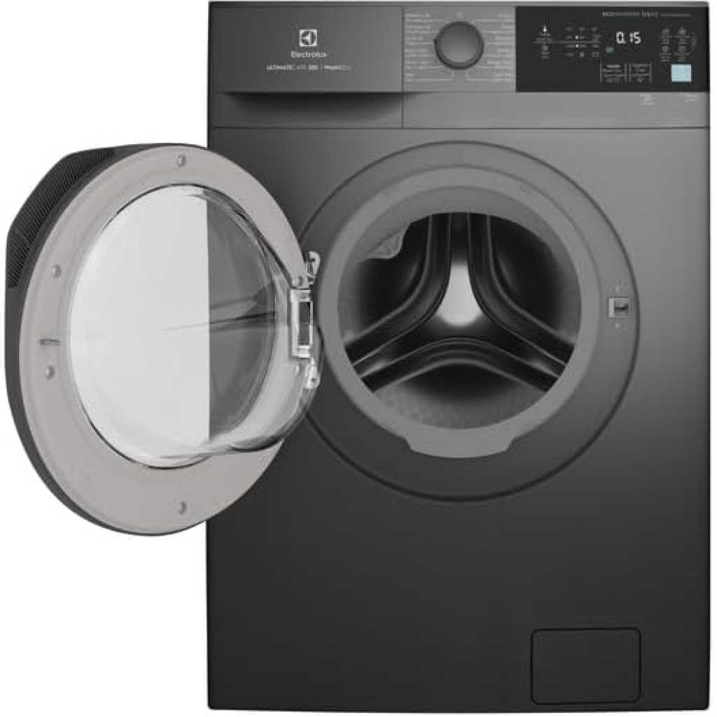 Electrolux Premium Washer Dryer 7/5 KG with 12 Programs, Eco-Inverter Fully Automatic Front Load Washing & Drying Combo Machine, High Energy Efficient, Hygienic Care/SensiCare/Delay Start, 1400 RPM, EWW7024M3SB