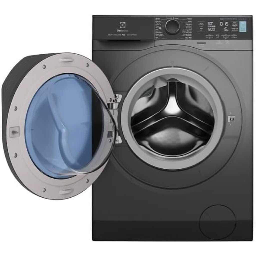 Electrolux Premium Washer Dryer 7/5 KG with 12 Programs, Eco-Inverter Fully Automatic Front Load Washing & Drying Combo Machine, High Energy Efficient, Hygienic Care/SensiCare/Delay Start, 1400 RPM, EWW7024M3SB