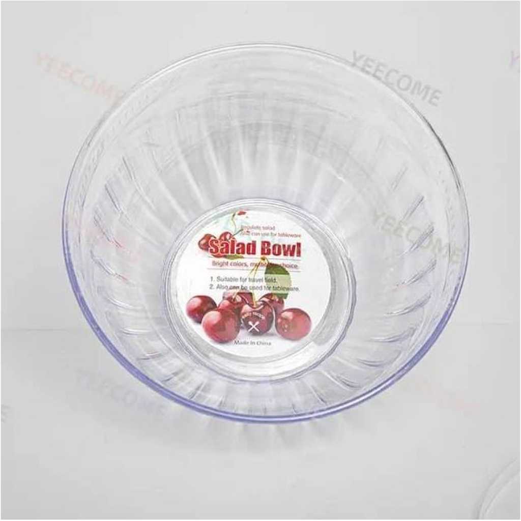 5 Pieces Of Clear Plastic Salad Bowls with Airtight Lids, Disposable To Go Salad Containers for Lunch, Meal, Party, BPA Free Clear Mixing Bowls for Acai, Green Salads, Fruits, Nut
