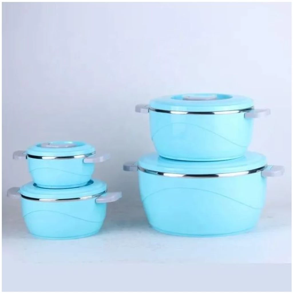 Stainless Steel Insulated Casserole Food Warmer Cooler Server Hot Pot Dish Gift (4-Piece Set) Lunch Boxes