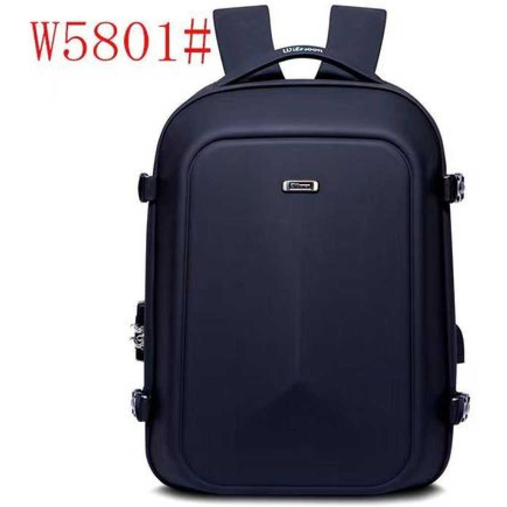 New Men's Business Multifunctional USB Charging Laptop Backpack Water-Repellent Travel School Bag- Multicolor