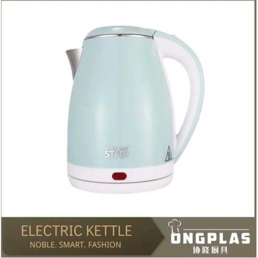 Winningstar 1.8 Litre Quick Boiling Double Layer Stainless Steel Electric Kettle- Multicolor.
