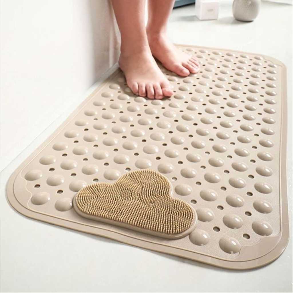 Non Slip Bath Mats For Inside Bath, Bath Mats For Inside Shower, Rectangle Shower Mat Anti Slip,Sturdy Suction Cup Attaching,Comfortable For Feet, Nonslip For Stand Up Showers And Small Bathtubs -Multicolor