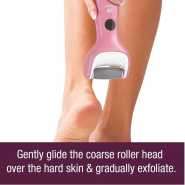 Rechargeable Callus Remover Professional Pedi feet Care for Cracked Heels Cord & Cordless Use for All Skin Types - Pink