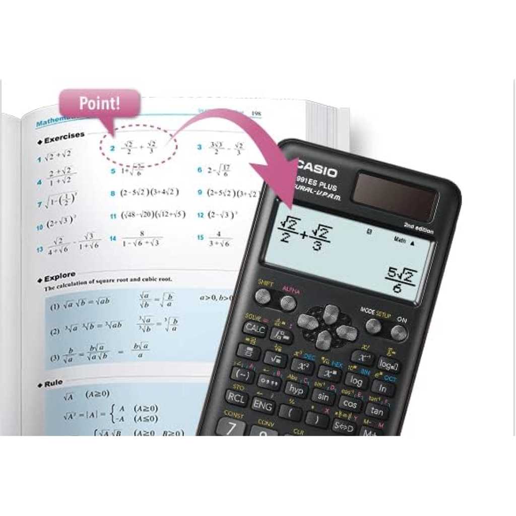 Casio FX-991ES Plus-2nd Edition Original Scientific Calculator, Black
