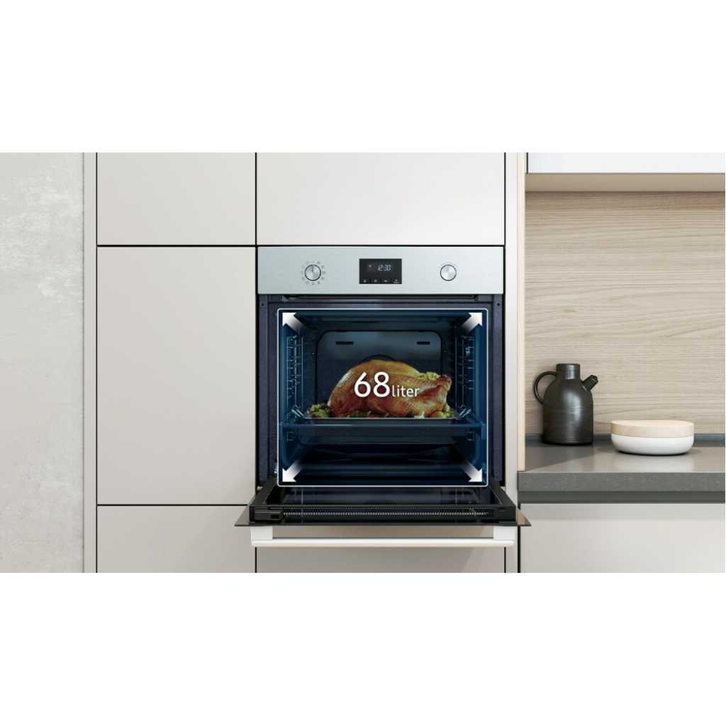 Samsung 68 Litres Built-In Electric Oven 60cm NV68A1140BK; Catalytic Cleaning, Oven Fan & Grill - Black