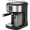 GEEPAS Espresso and Cappuccino Coffee Machine, Equipped with 20 Bar High Pressure Pump and Powerful Steam System, Makes Cappuccino, Lattes, Espresso, Macchiato, Mocha 1.5 L 1250 W GCM1215SA Silver/ Black