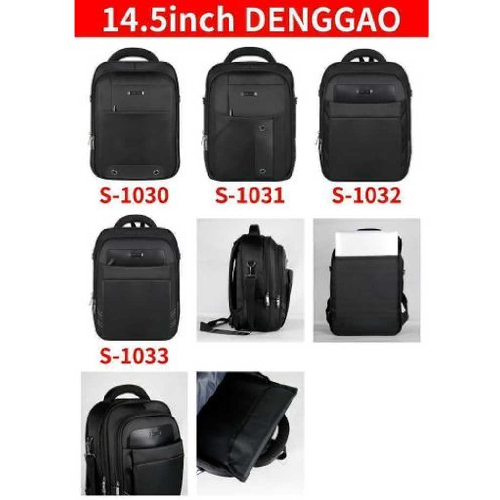 DENGGAO 14 Inch Laptop Backpack, Anti Theft Travel Backpack with USB Charging Port, Water Resistant Lightweight Computer Daypack Fits Macbook Up to 14inch for Women- Black