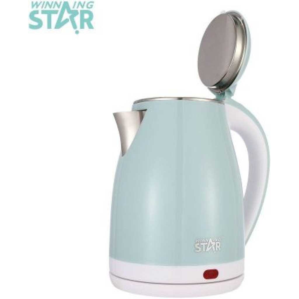 Winningstar 1.8 Litre Quick Boiling Double Layer Stainless Steel Electric Kettle- Multicolor.