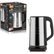 RAF Cross-border Stainless Steel 3.5L Automatic Large Capacity Multi-function Electric Kettle Over Heating Tea Boiler Pot- Silver