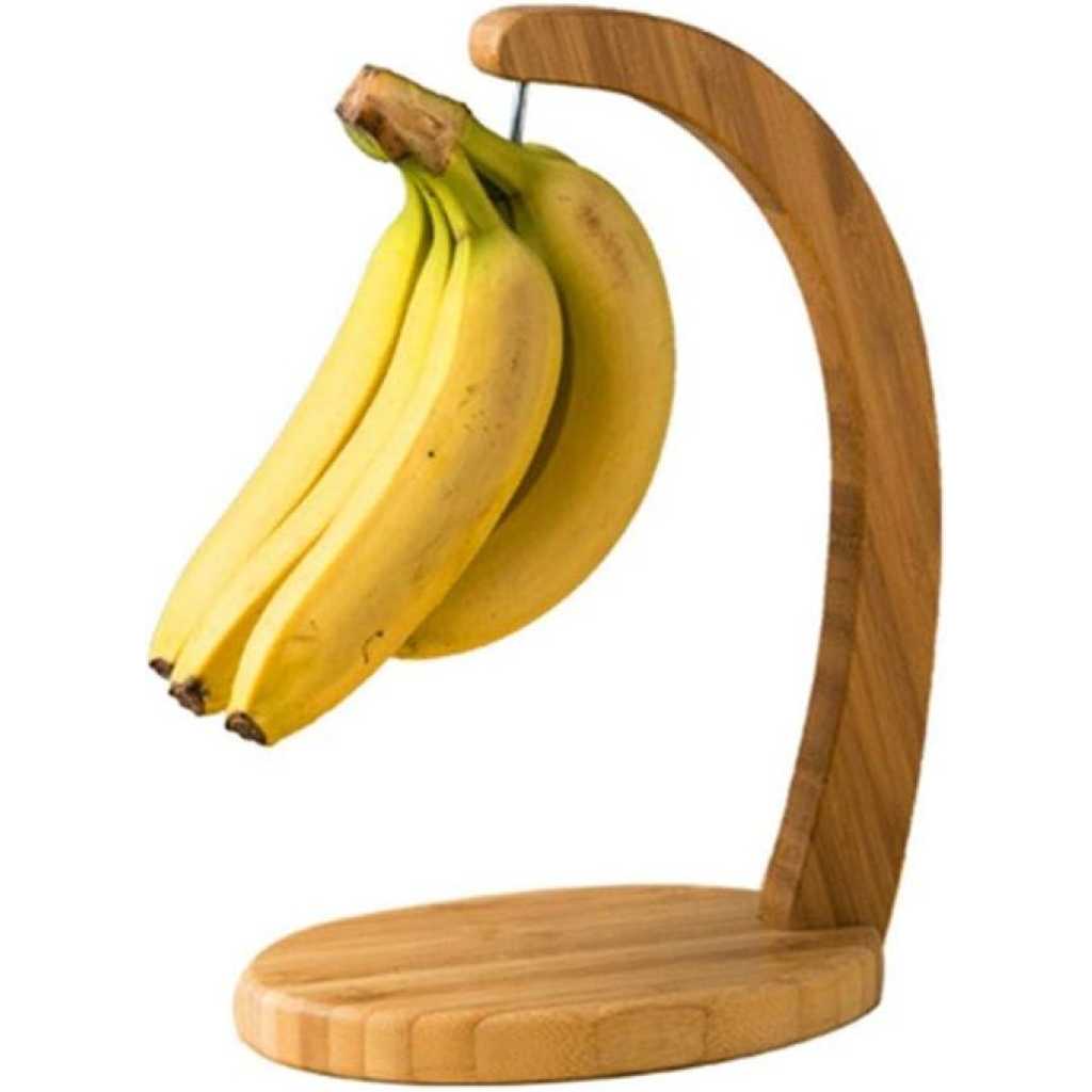 Banana Holder Wood, Banana Tree Banana Stand Fruit Hanger, Grape Hanger Rack Kitchen Organiser for Bananas, Grapes, Tomatoes etc